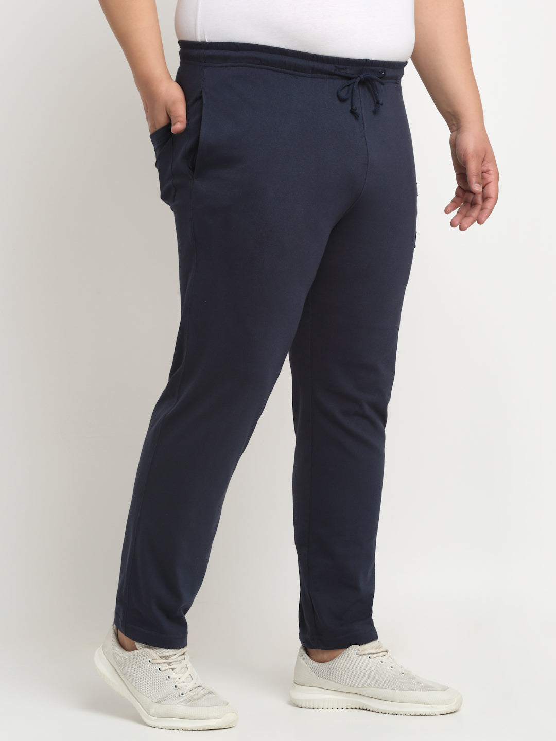 Regular Fit Linen-mix trousers - Blue - Men | H&M IN